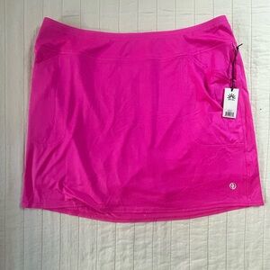 Jofit Women's Pink Athletic Golf Pickleball Skirt with Undershorts XXL